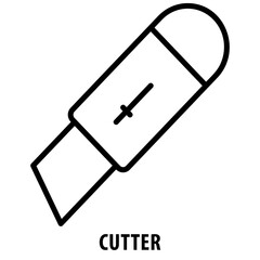 Cutter, icon, Cutter, Cutting Tool, Cutter Icon, Sharp Blade, Cutting, Tool, Cutter Symbol