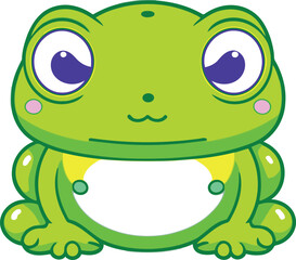 Big green frog vector Art illustrator Design