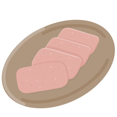 햄 구이 일러스트