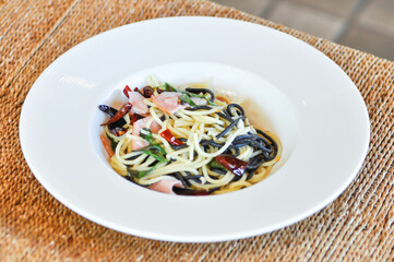 bacon spaghetti ,spaghetti or spicy spaghetti