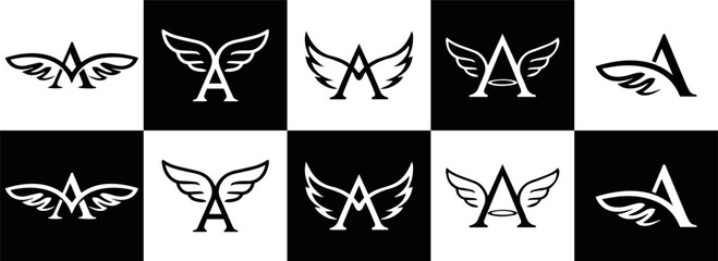 A letter logo design for fashion and beauty and spa company. A letter vector icon.