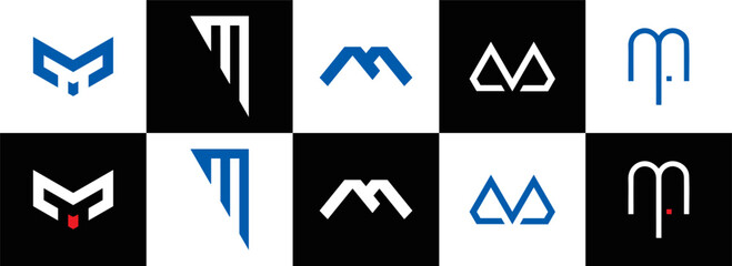 M letter logo design for fashion and beauty and spa company. M letter vector icon.