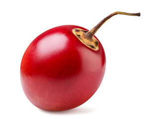Tamarillo fruit close-up on a white background. Isolated