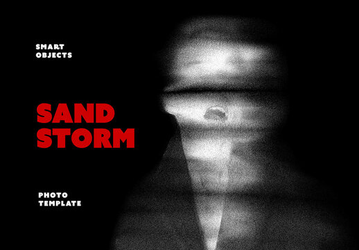 Sandstorm Distort Photo Effect Mockup With Generative AI Preview