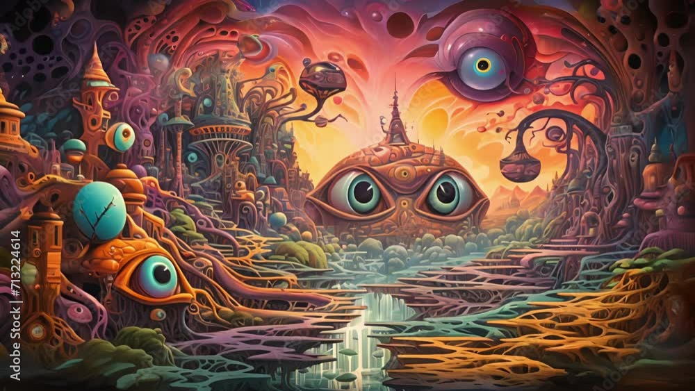 Poster journey to the outer realms of consciousness with this visually captivating voyage into the abstract