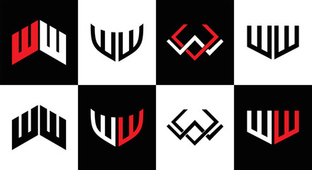 WW logo. W W design. White WW letter. WW, W W letter logo design. Initial letter WW linked circle uppercase monogram logo. W W letter logo vector design. WW letter logo design five style.	
