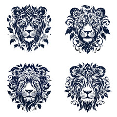 lion face, lion illustration, lion png, lion svg, lion vector, tiger, lion, vector, head, animal, tattoo, cat, wild, illustration, logo, face, design, mammal, art, tribal, feline, nature, black, drawi