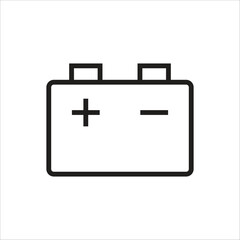 accu battery icon vector line template
