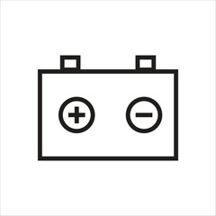 accu battery icon vector line template