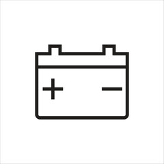 accu battery icon vector line template