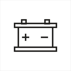 accu battery icon vector line template