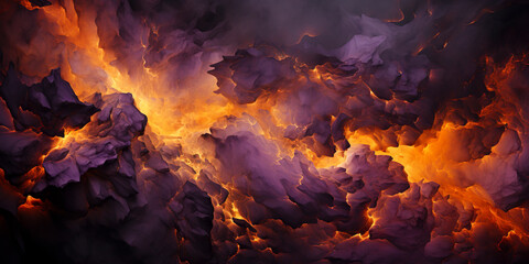 Molten Lava Crystals Abstract Formation created with Generative AI technology