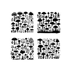 mushroom svg, mushroom png, mushroom illustration, mushroom vector, mushroom, mushroom clipart, jungle svg, forest, t shirt, fungus, nature, vector, food, illustration, autumn, isolated, red, grass