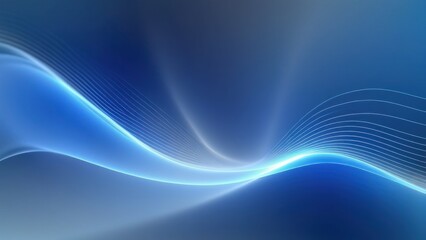Abstract blue background, wave, veil or smoke texture - computer generated picture, generative, AI.