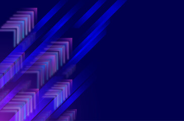 Fototapeta premium vector with neon arrows of different sizes and different levels of transparency. background with purple neon arrows pointing up diagonally