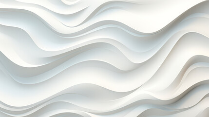 Organic White Abstract Curves and Cutouts Design created with Generative AI technology