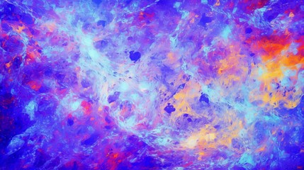 Obraz na płótnie Canvas Abstract Purple, Blue, and Orange Marble Fluid Acrylic Painting Texture Background Illustration