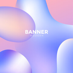Color gradient background design. Abstract geometric background with pink blue liquid, Colorful banner
