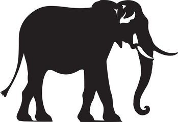 elephant silhouette vector illustrator