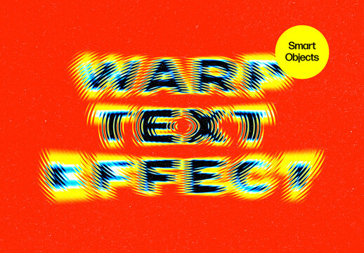 Warp Text Effect Mockup