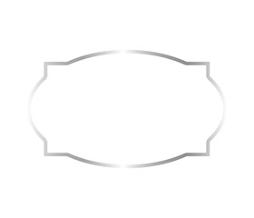 Realistic silver frame	