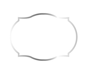 Realistic silver frame, Vintage silver frame