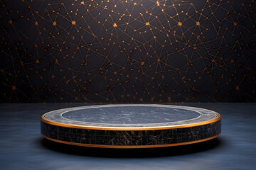 Obraz premium Islamic pattern Stone podium product display pedestal or platform background