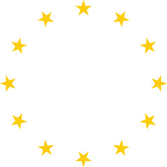 The wreath of stars of EU isolated on white background. Vector EPS10