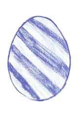 Drawing purple Easter eggs isolated on transparent background.