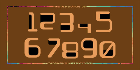 assorted digital custom vector numbers. minimum. Color gradation. Dark. Banner Network. 3d effect. Design. futuristic. Paper cut or effect. Luxury. Premium. 195