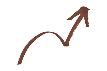 Brown arrows isolated on transparent background