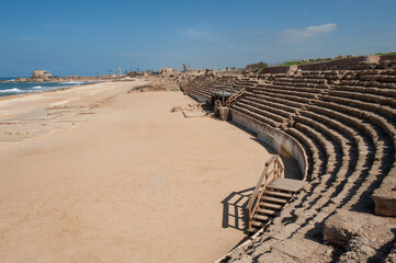 Excavation in Caesarea Maritima National Park, Caesarea, Israel