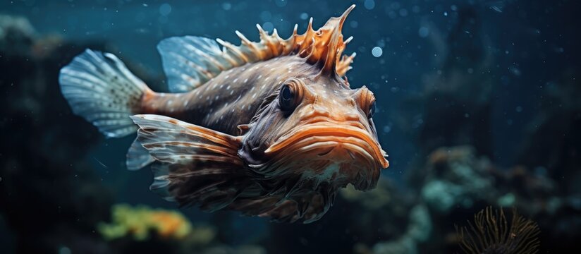 Tropical waters house the stonefish, a species found in reefs and known as Synanceia verrucosa.