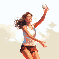 woman playing badminton badminton, sport, white background