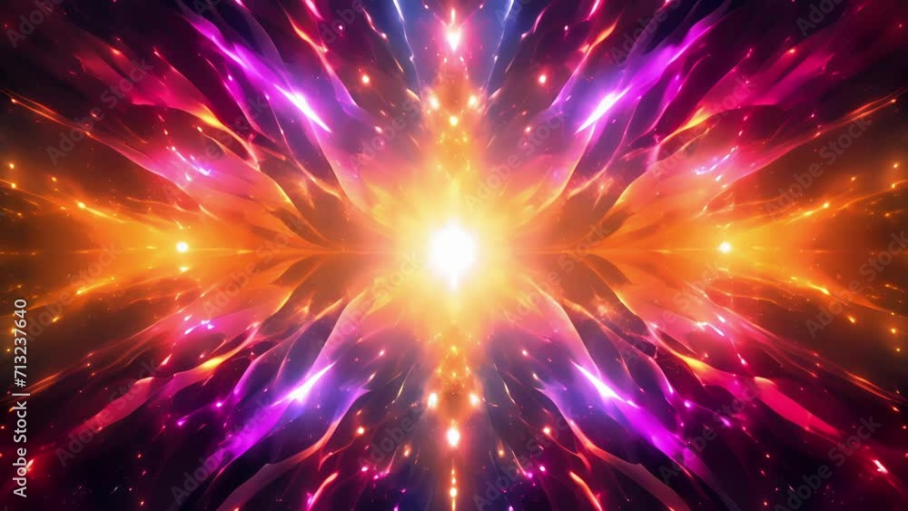 Poster witness the collision of light and sound as colors explode into kaleidoscopic patterns, creating an 