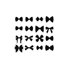 bow, tie, ribbon, fashion, vector, gift, bow tie, decoration, black, bowtie, silk, celebration, illustration, accessory, elegance, clothing, christmas, necktie, birthday, set, design, red, holiday