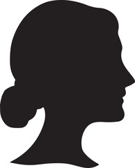 silhouette of a female head vector illustration