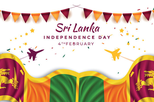 Vector realistic sri lanka independence day background