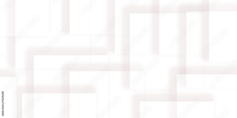 Poster abstract white and pink geometric overlapping square pattern, design of technology background with s