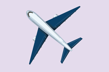 Air transportation concept Colored flat vector illustration isolated.