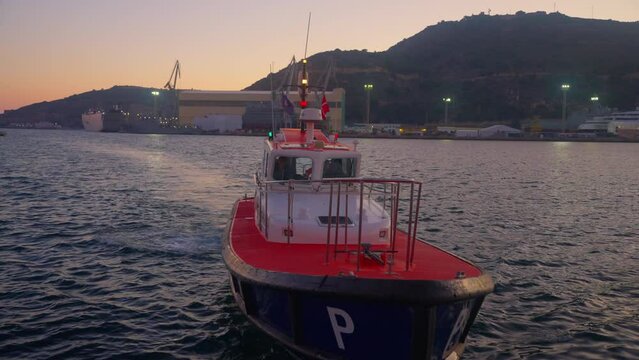 Coast guard patrol boat in Cartagena Spain