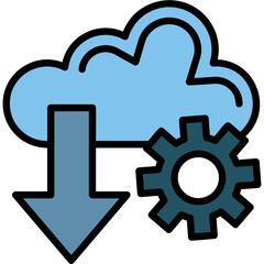 Obraz premium Downloading Icon