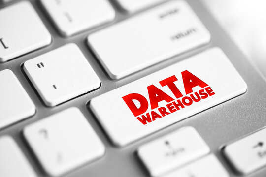 Data Warehouse - is a central repository of information that can be analyzed to make more informed decisions, text concept button on keyboard