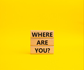 Naklejka premium We want you symbol. Concept words We want you on wooden blocks. Beautiful yellow background. Business and We want you concept. Copy space.