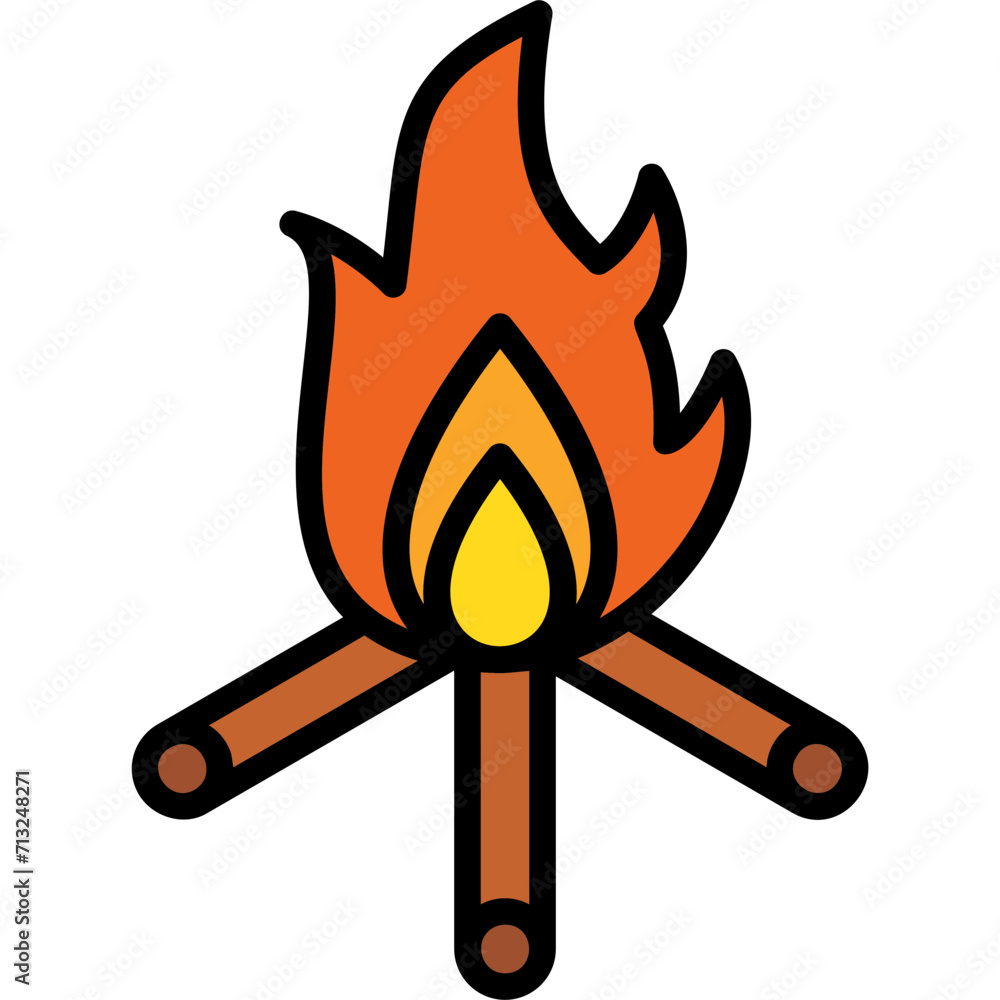 Wall mural Bonfire Icon