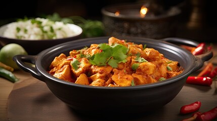 Professional food photography of Chicken curry