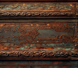 Ancient Pattern surface background made on antique Ottoman, Byzantine period doors. Rusty ancient wallpaper pattern.	