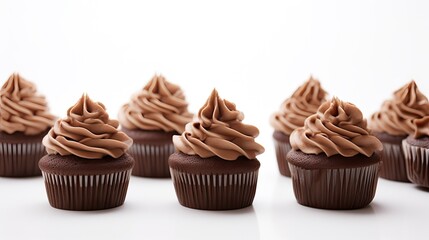 Professional food photography of Chocolate cupcakes