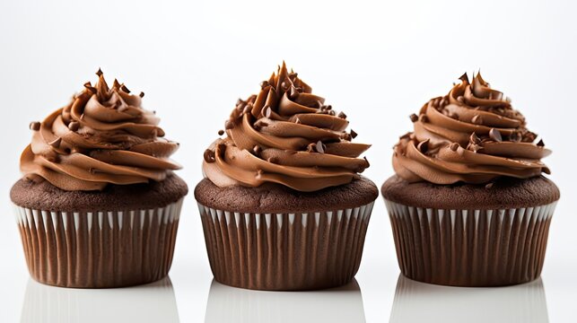 Professional food photography of Chocolate cupcakes
