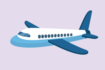 Air transportation concept Colored flat vector illustration isolated.